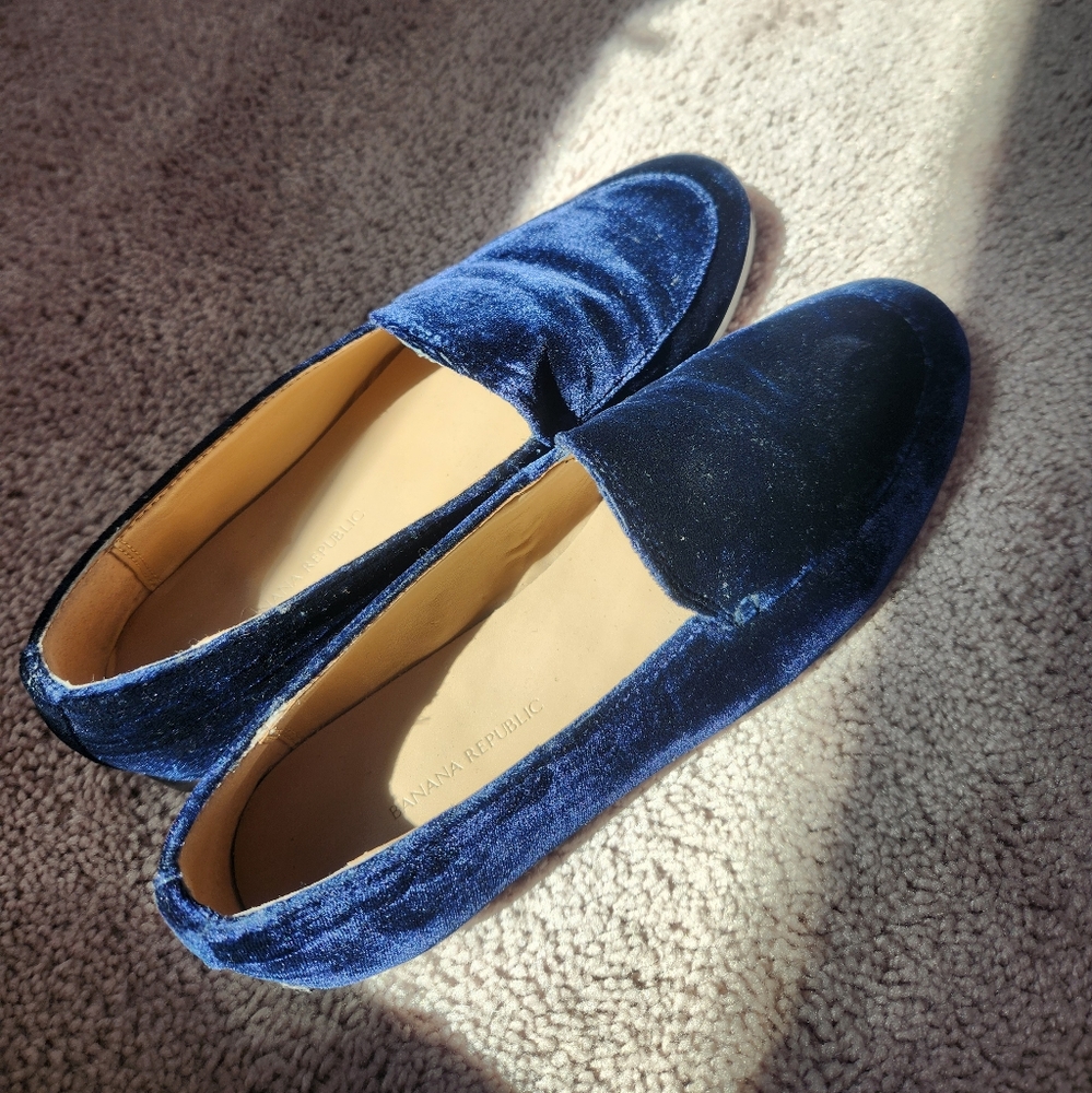Banana Republic Blue Suede Loafers